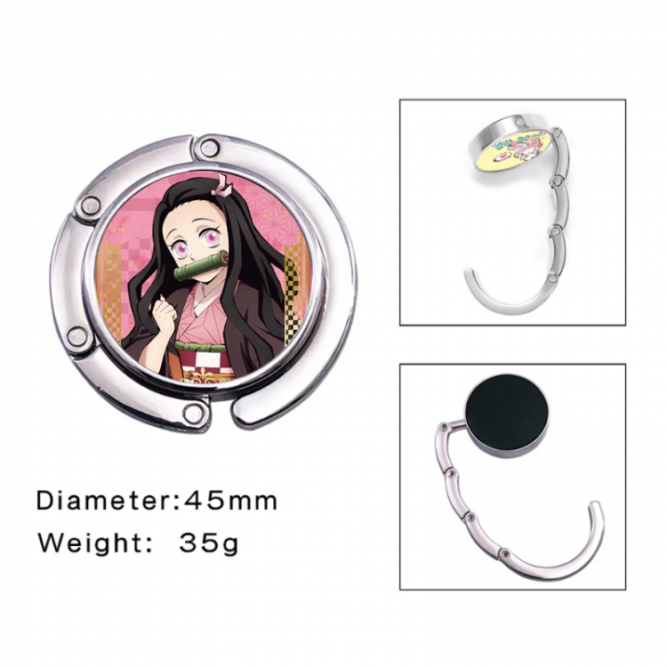 Demon Slayer Kimets Anime folding bag hanger table edge bag hook 45mm