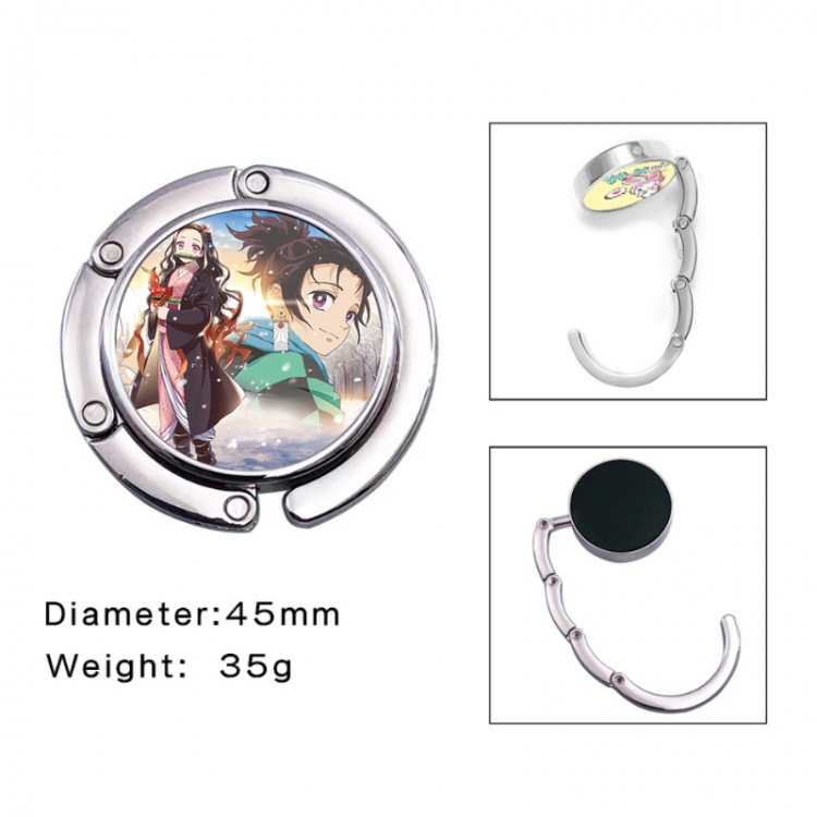 Demon Slayer Kimets Anime folding bag hanger table edge bag hook 45mm