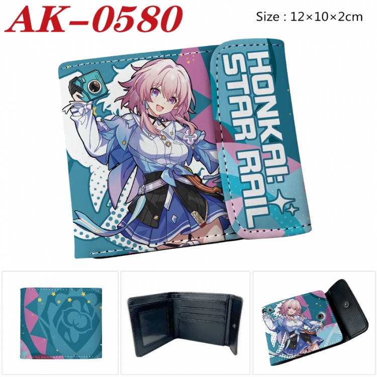 Honkai: Star Rail Anime PU leather full color buckle 20% off wallet 12X10X2CM AK-0580