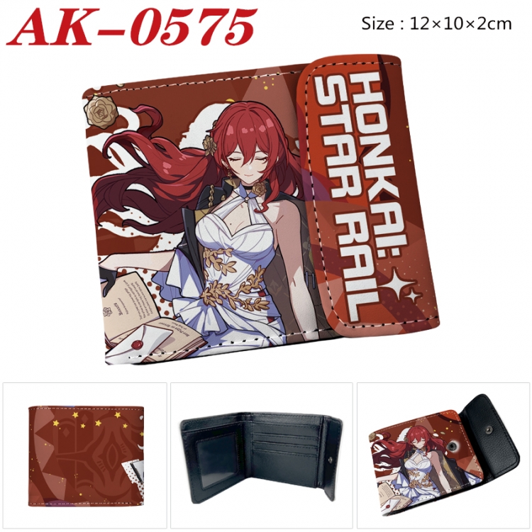 Honkai: Star Rail Anime PU leather full color buckle 20% off wallet 12X10X2CM  AK-0575