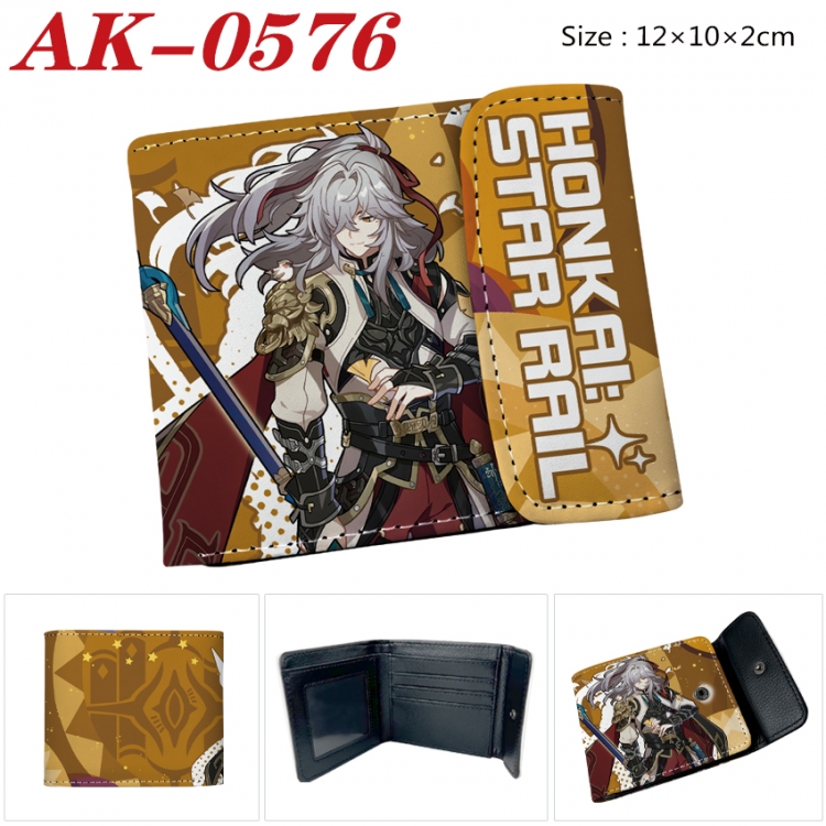 Honkai: Star Rail Anime PU leather full color buckle 20% off wallet 12X10X2CM AK-0576