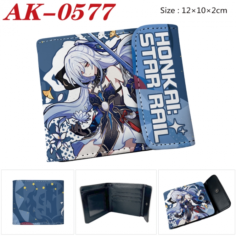 Honkai: Star Rail Anime PU leather full color buckle 20% off wallet 12X10X2CM AK-0577