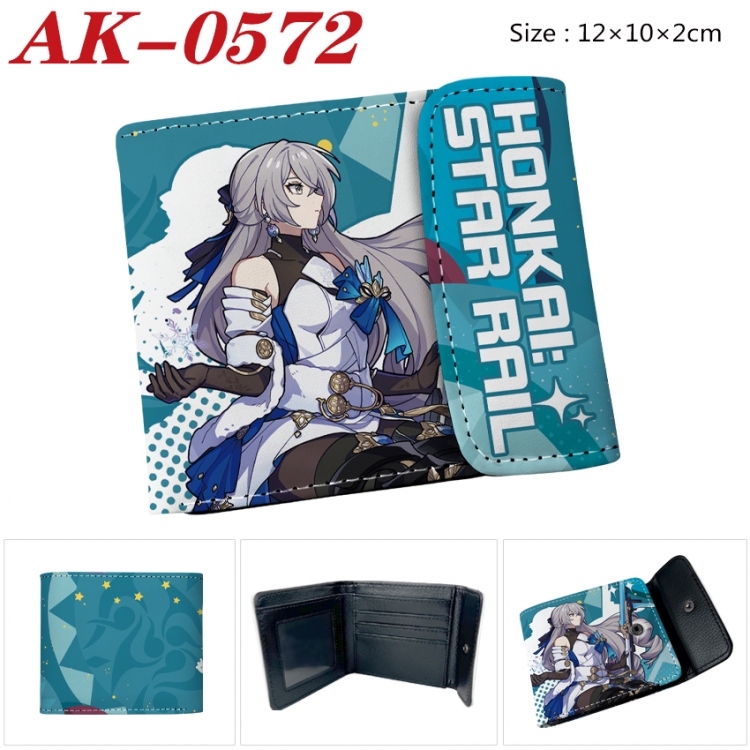 Honkai: Star Rail Anime PU leather full color buckle 20% off wallet 12X10X2CM AK-0572