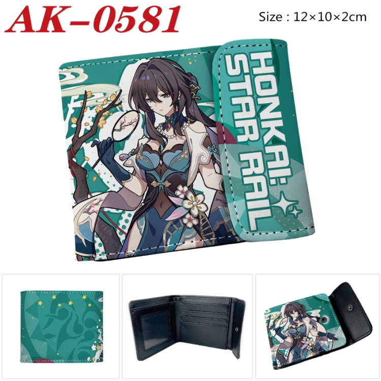 Honkai: Star Rail Anime PU leather full color buckle 20% off wallet 12X10X2CM AK-0581