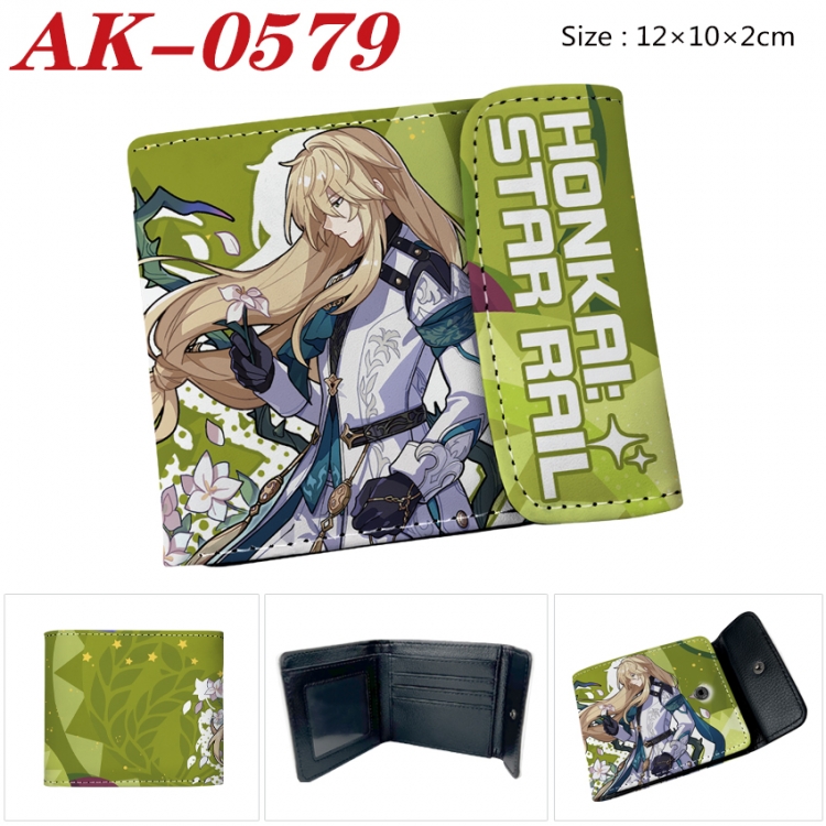 Honkai: Star Rail Anime PU leather full color buckle 20% off wallet 12X10X2CM AK-0579