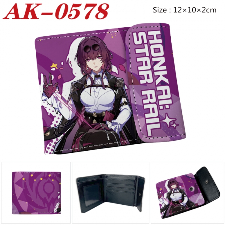 Honkai: Star Rail Anime PU leather full color buckle 20% off wallet 12X10X2CM  AK-0578