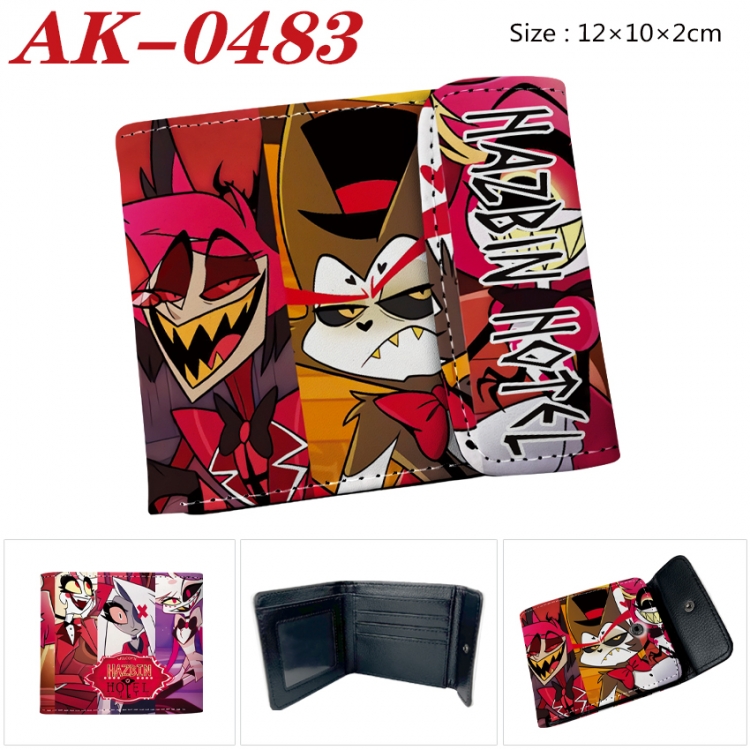 Hazbin Hotel Anime PU leather full color buckle 20% off wallet 12X10X2CM AK-0483