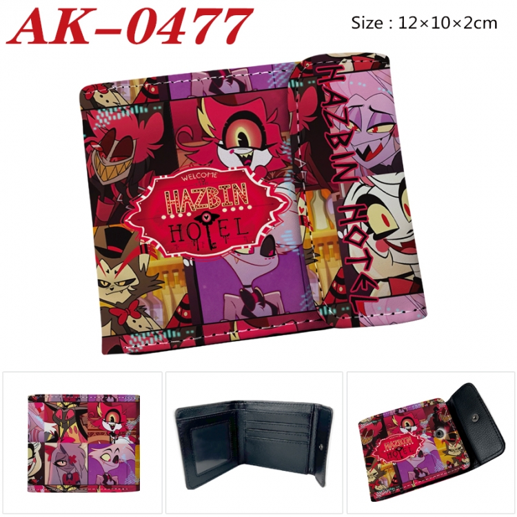 Hazbin Hotel Anime PU leather full color buckle 20% off wallet 12X10X2CM AK-0477