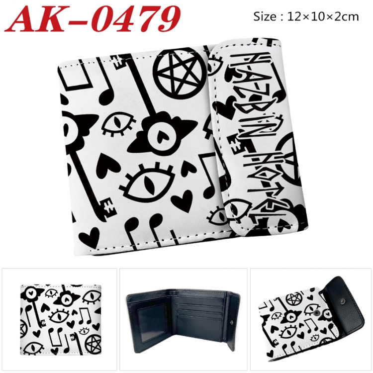 Hazbin Hotel Anime PU leather full color buckle 20% off wallet 12X10X2CM AK-0479