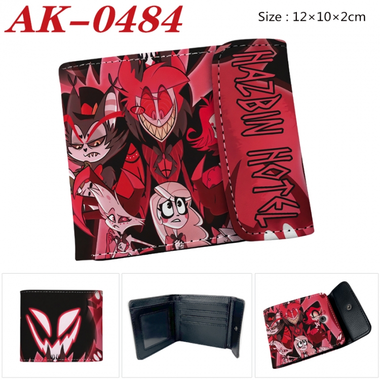Hazbin Hotel Anime PU leather full color buckle 20% off wallet 12X10X2CM  AK-0484