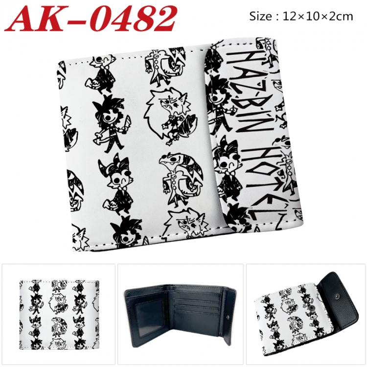 Hazbin Hotel Anime PU leather full color buckle 20% off wallet 12X10X2CM  AK-0482