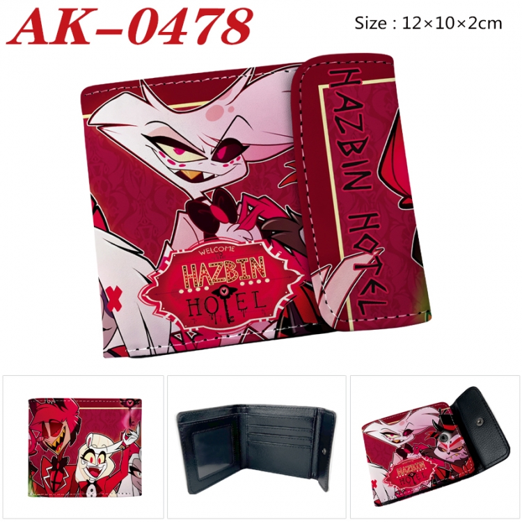 Hazbin Hotel Anime PU leather full color buckle 20% off wallet 12X10X2CM AK-0478