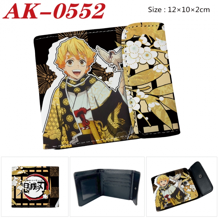 Demon Slayer Kimets Anime PU leather full color buckle 20% off wallet 12X10X2CM  AK-0552