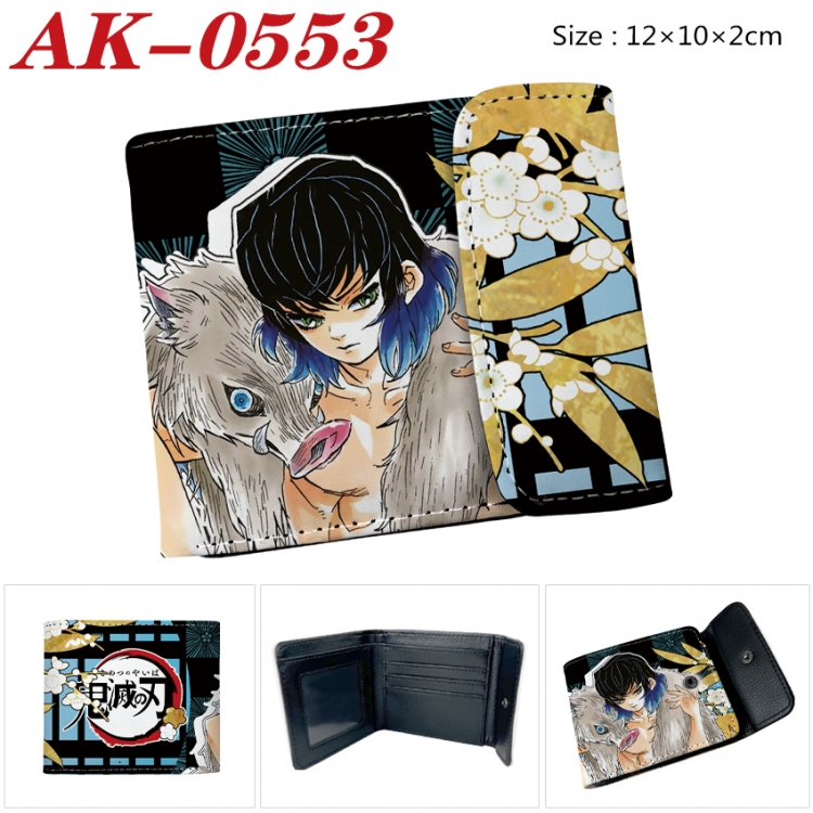 Demon Slayer Kimets Anime PU leather full color buckle 20% off wallet 12X10X2CM  AK-0553