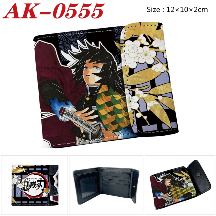 Demon Slayer Kimets Anime PU leather full color buckle 20% off wallet 12X10X2CM AK-0555