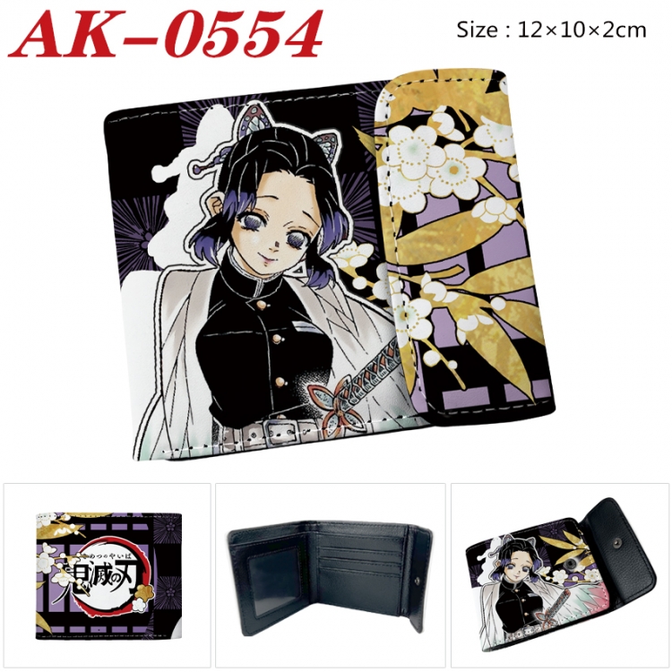 Demon Slayer Kimets Anime PU leather full color buckle 20% off wallet 12X10X2CM  AK-0554