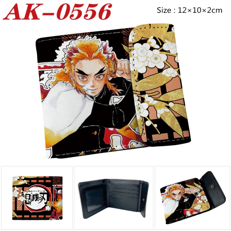 Demon Slayer Kimets Anime PU leather full color buckle 20% off wallet 12X10X2CM  AK-0556