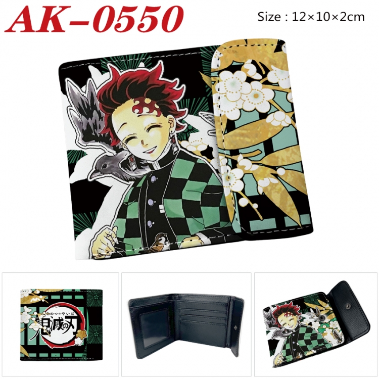 Demon Slayer Kimets Anime PU leather full color buckle 20% off wallet 12X10X2CM AK-0550