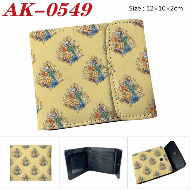 Harry Potter Anime PU leather full color buckle 20% off wallet 12X10X2CM  AK-0549