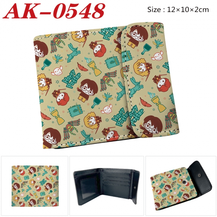 Harry Potter Anime PU leather full color buckle 20% off wallet 12X10X2CM AK-0548