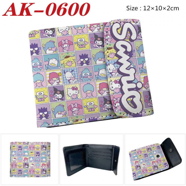 sanrio Anime PU leather full color buckle 20% off wallet 12X10X2CM AK-0600