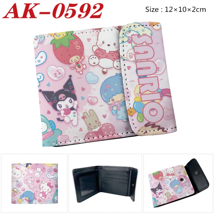 sanrio Anime PU leather full color buckle 20% off wallet 12X10X2CM  AK-0592