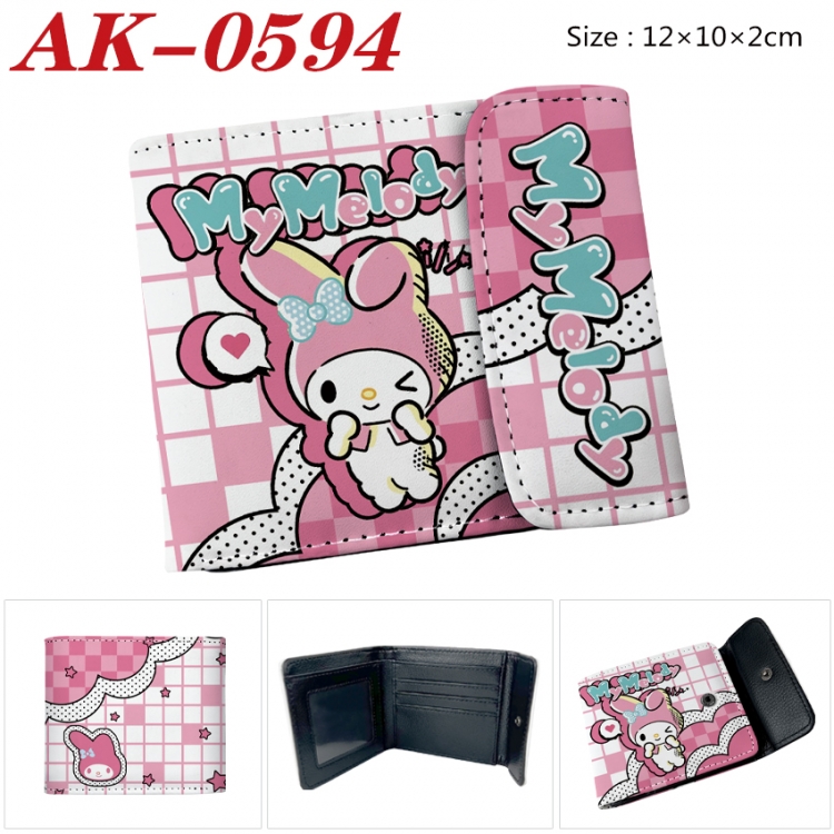 sanrio Anime PU leather full color buckle 20% off wallet 12X10X2CM AK-0594