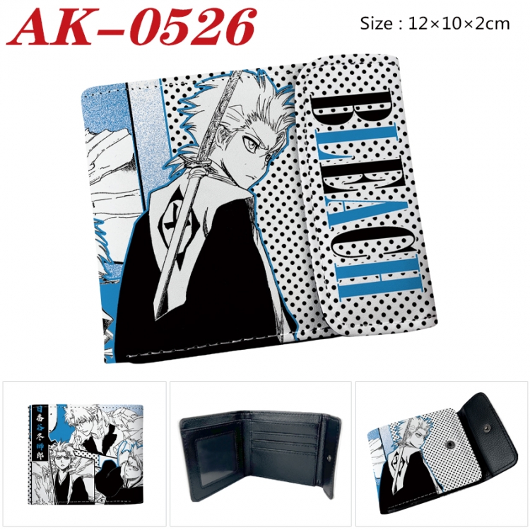 Bleach Anime PU leather full color buckle 20% off wallet 12X10X2CM  AK-0526