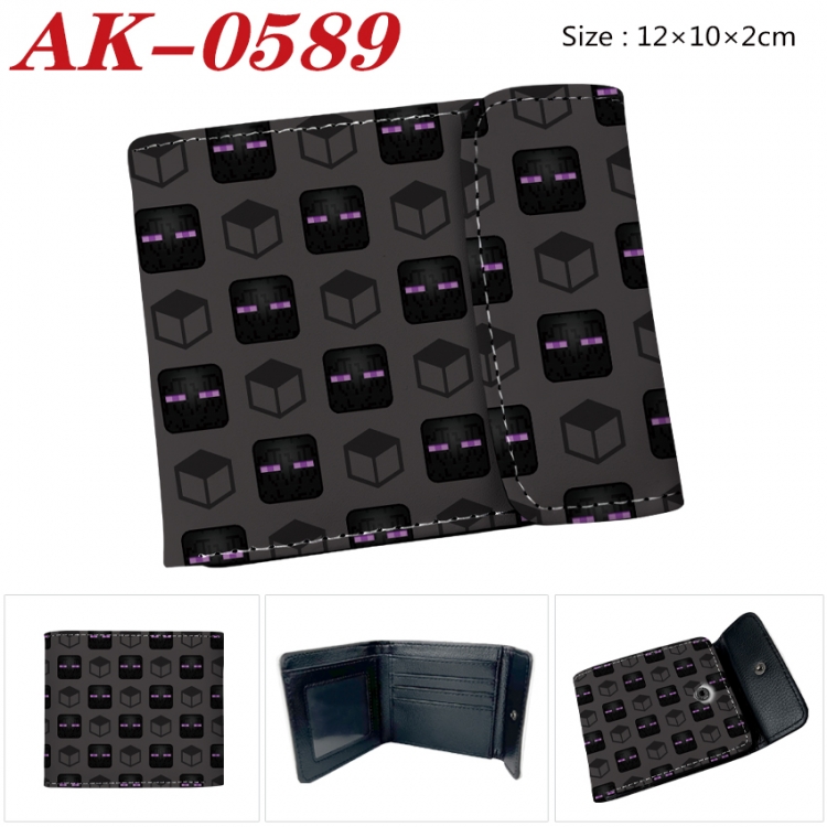 Minecraft Anime PU leather full color buckle 20% off wallet 12X10X2CM  AK-0589