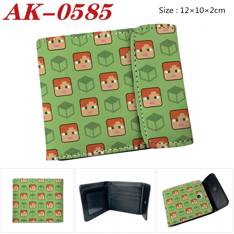 Minecraft Anime PU leather full color buckle 20% off wallet 12X10X2CM  AK-0585