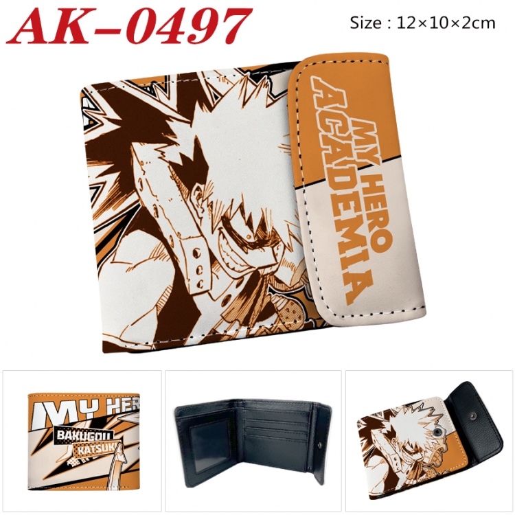 My Hero Academia Anime PU leather full color buckle 20% off wallet 12X10X2CM AK-0497