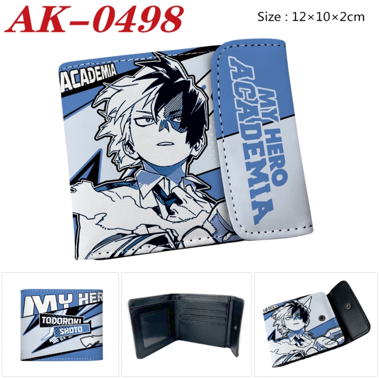 My Hero Academia Anime PU leather full color buckle 20% off wallet 12X10X2CM  AK-0498