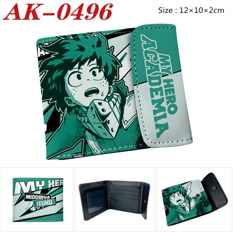 My Hero Academia Anime PU leather full color buckle 20% off wallet 12X10X2CM AK-0496