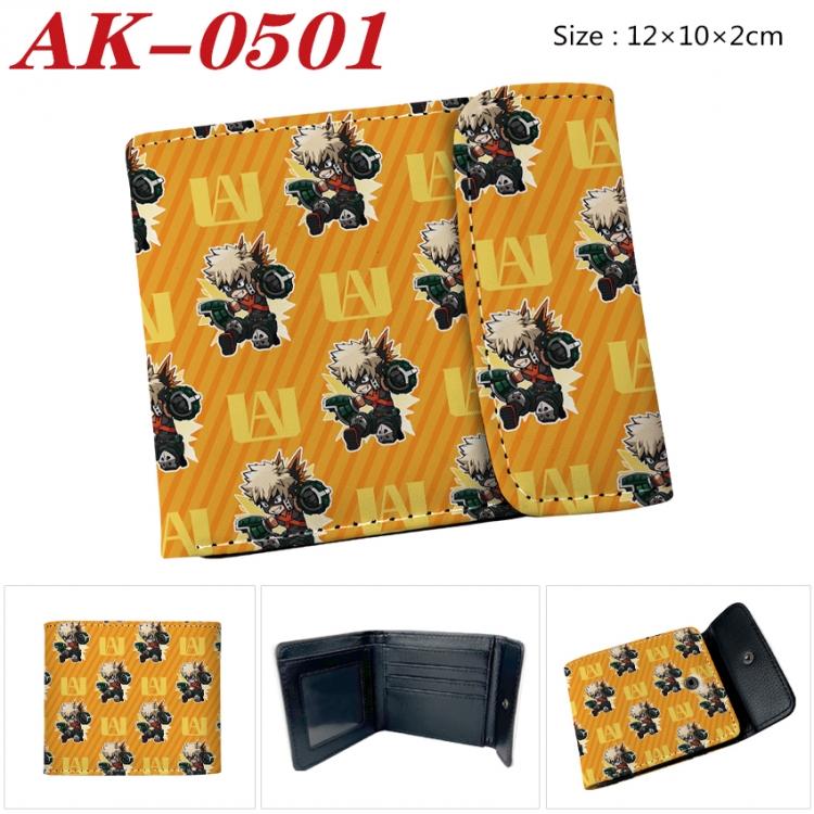 My Hero Academia Anime PU leather full color buckle 20% off wallet 12X10X2CM AK-0501