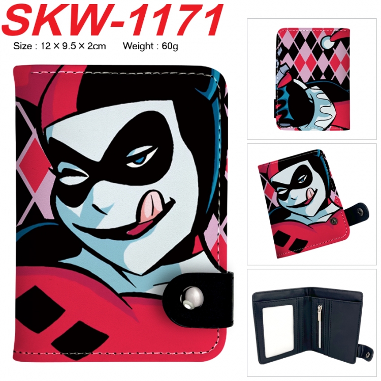 Superheroes Anime vertical button folding wallet 12X9.5X2CM 60g  SKW-1171