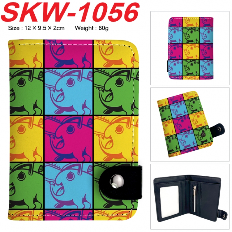 Chainsawman Anime vertical button folding wallet 12X9.5X2CM 60g SKW-1056