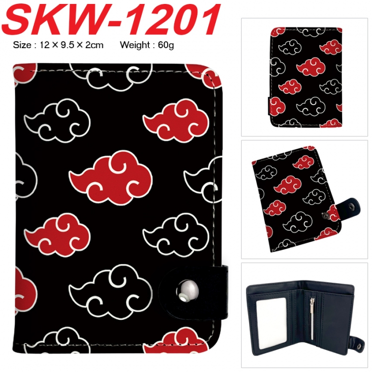 Naruto Anime vertical button folding wallet 12X9.5X2CM 60g