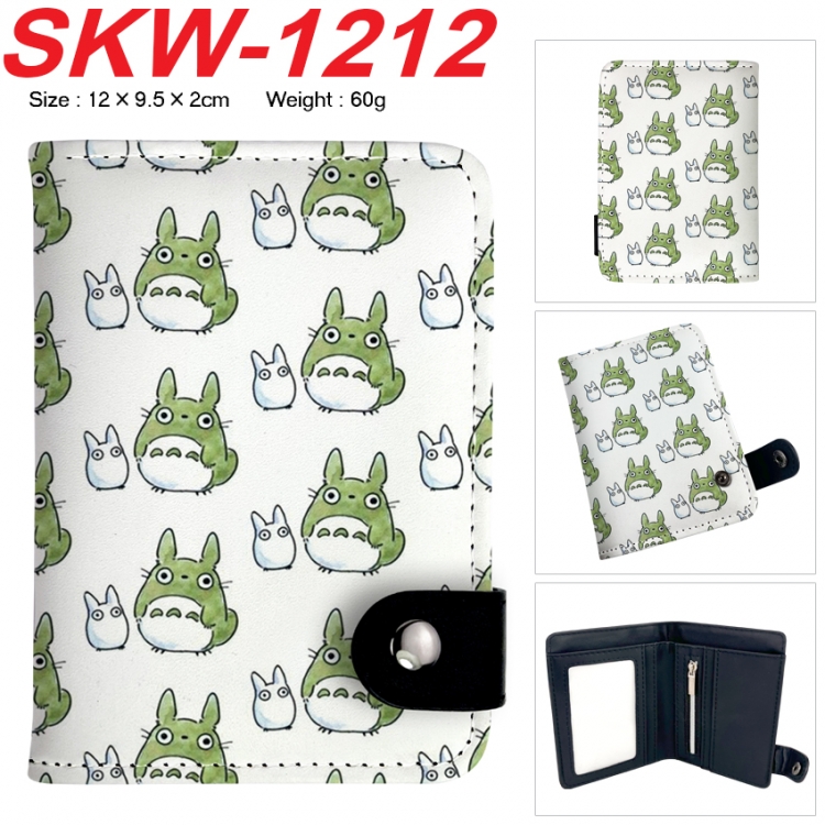 TOTORO Anime vertical button folding wallet 12X9.5X2CM 60g