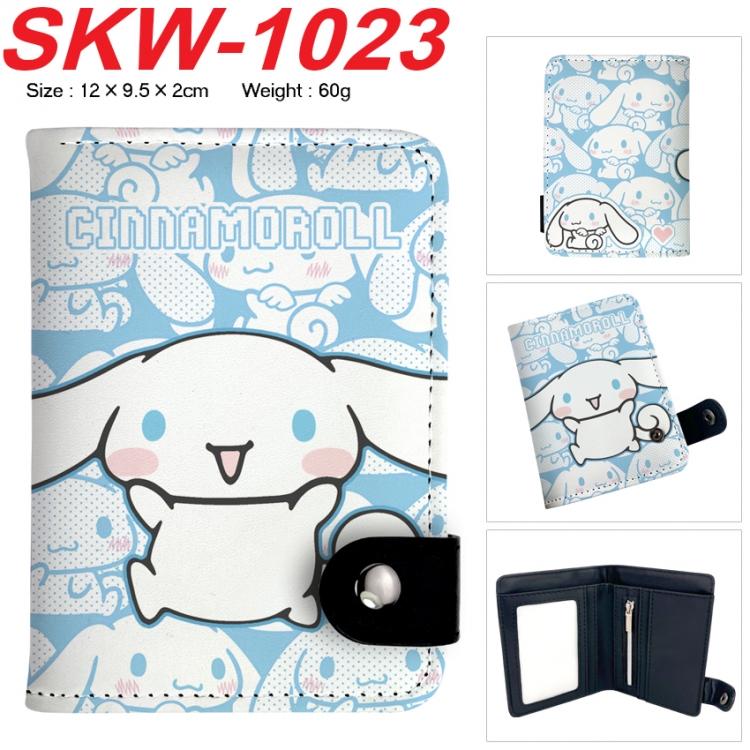 sanrio Anime vertical button folding wallet 12X9.5X2CM 60g