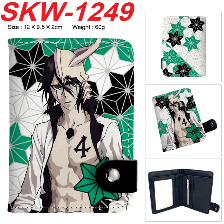 Bleach Anime vertical button folding wallet 12X9.5X2CM 60g