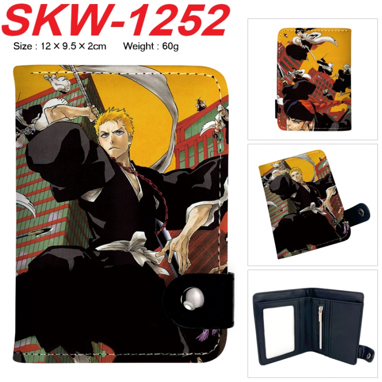 Bleach Anime vertical button folding wallet 12X9.5X2CM 60g