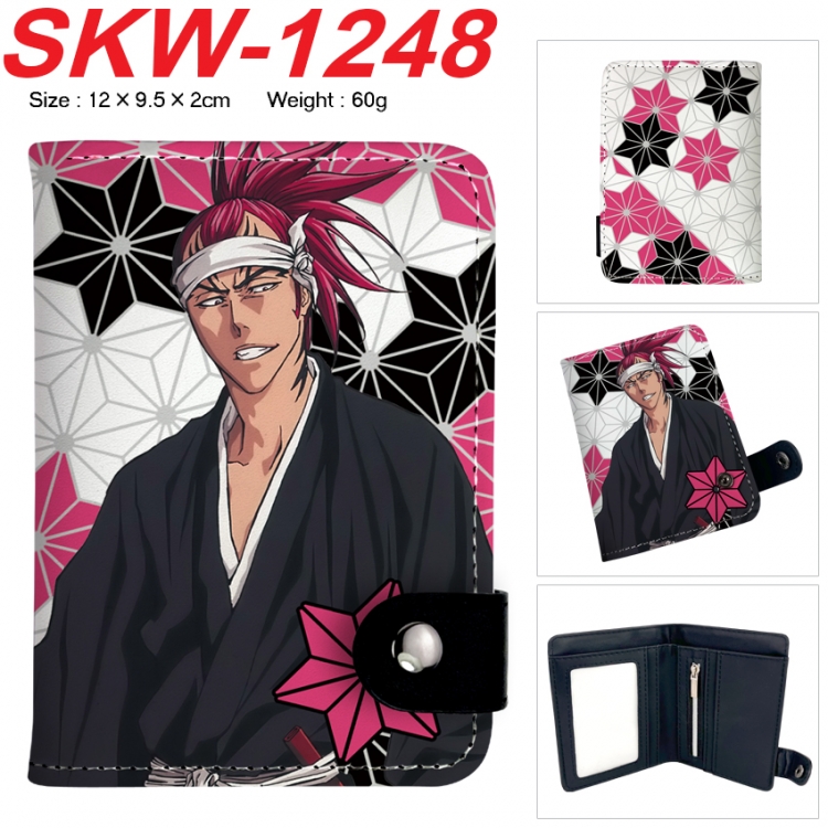 Bleach Anime vertical button folding wallet 12X9.5X2CM 60g