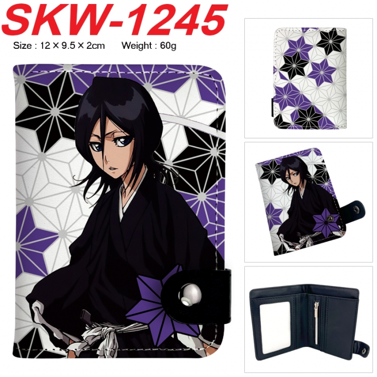 Bleach Anime vertical button folding wallet 12X9.5X2CM 60g