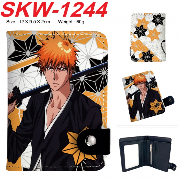 Bleach Anime vertical button folding wallet 12X9.5X2CM 60g