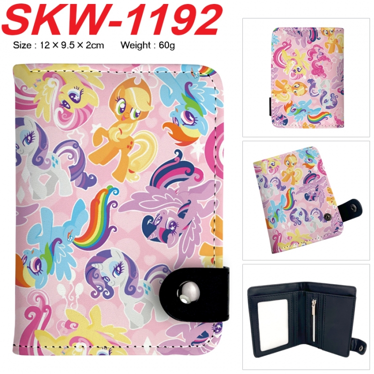 My Little Pony Anime vertical button folding wallet 12X9.5X2CM 60g
