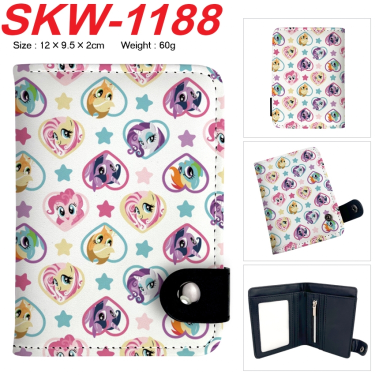 My Little Pony Anime vertical button folding wallet 12X9.5X2CM 60g