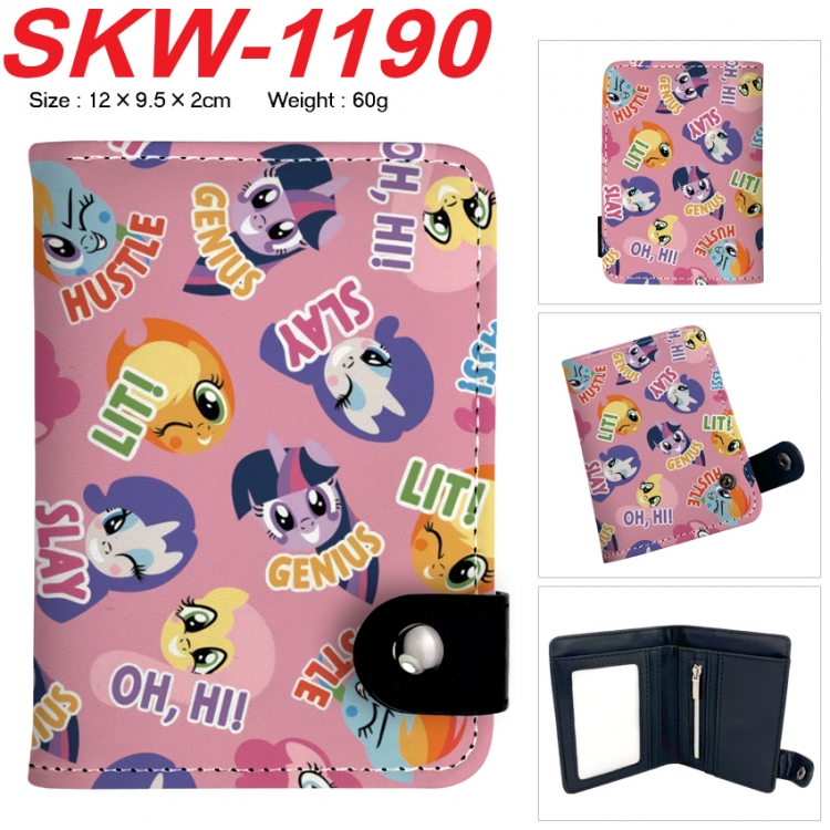 My Little Pony Anime vertical button folding wallet 12X9.5X2CM 60g