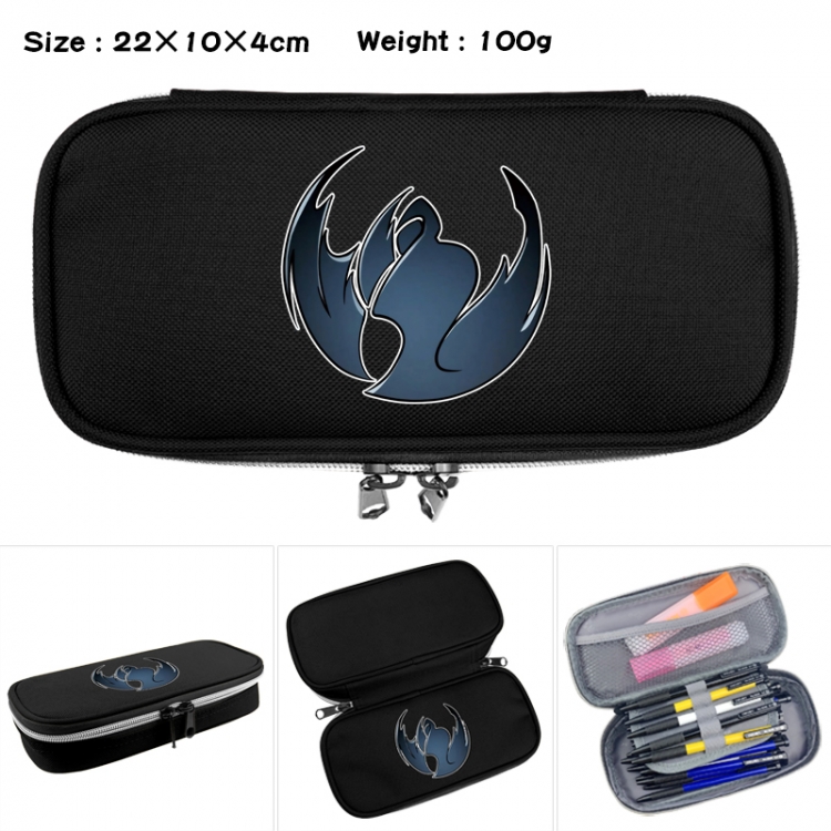 Solo Leveling:Arise Anime Waterproof canvas zipper clamshell pencil case pencil case 22x10x4cm