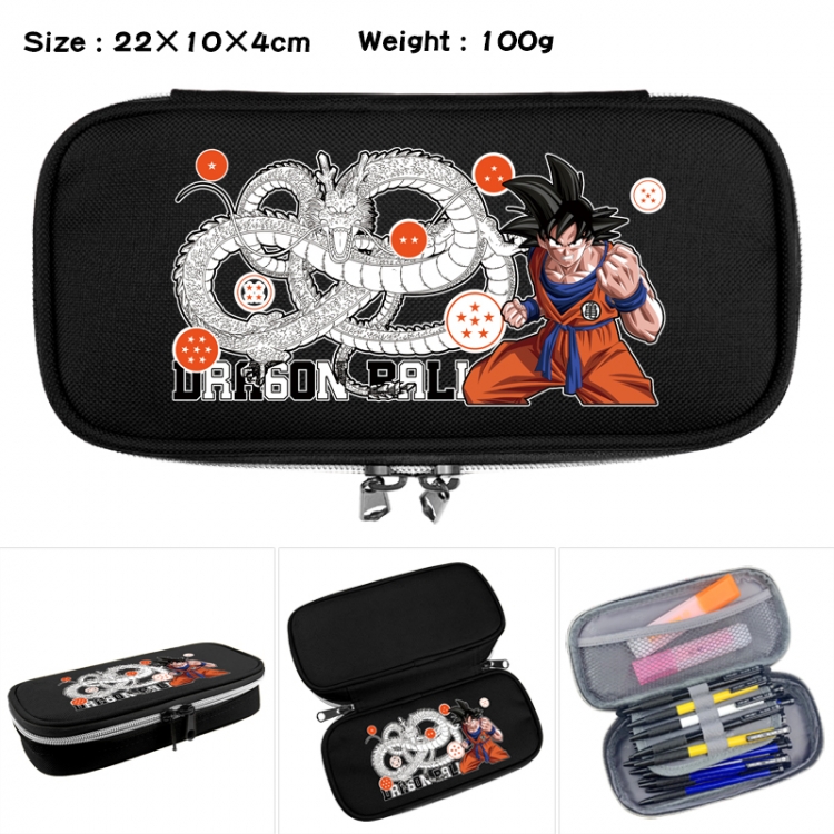 DRAGON BALL Anime Waterproof canvas zipper clamshell pencil case pencil case 22x10x4cm