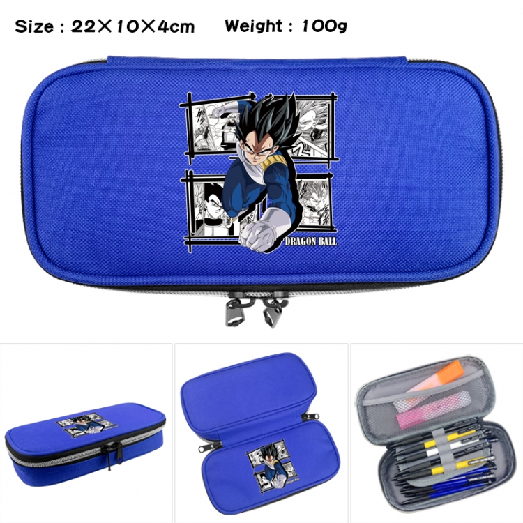 DRAGON BALL Anime Waterproof canvas zipper clamshell pencil case pencil case 22x10x4cm